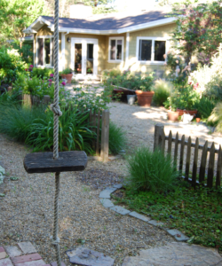 Rope swing in J.Montgomery studio garden
