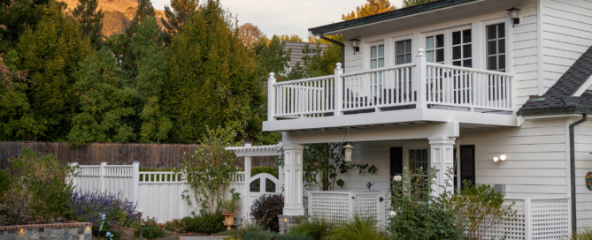 traditional home with greenery