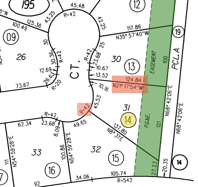 Example Assessor's Map with elements highlighted
