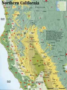 Sunset Western Garden Zone map of Northern California