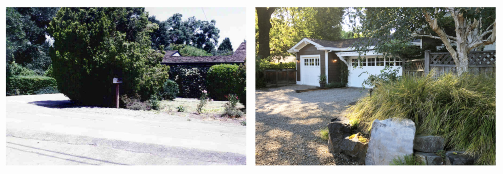 J. Montgomery front yard before and after