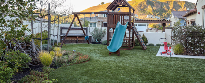 Outdoor play space set amid gardens made for exploring